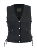 Women's Single Back Panel Concealed Carry Denim Vest