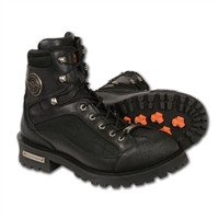 Milwaukee Men's Waterproof Motorcycle Boot with Side Zipper