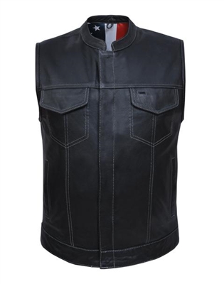 Men's USA Lined SOA Leather Vest