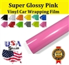 Car Wrapping Film - Super Glossy Pink (60in X 65ft)