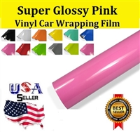 Car Wrapping Film - Super Glossy Pink (60in X 65ft)
