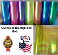 Chameleon Headlight Film-Gold (12in X 32ft)