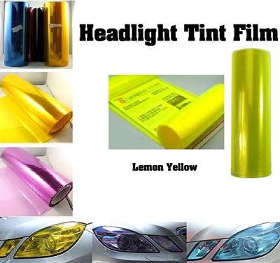 Car Headlight Film-Lemon Yellow (12in X 32ft)