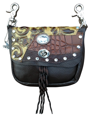 Crystal Goblet Double Pocket Prem Hip Bag