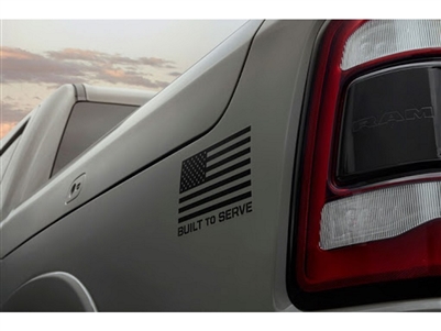 Bedside Graphics - Built To Serve Edition American Flag - Driver Side - 68500061AA