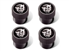 Challenger Valve Stem Caps Black With Silver Demon Logo - 82215747