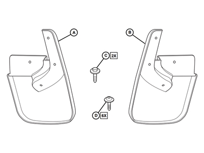 Splash Guards 4xe Rear - 82216494AA