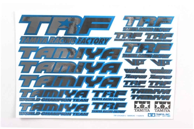 Tamiya TRF Sticker C Blue Border Mirror Finish 42237