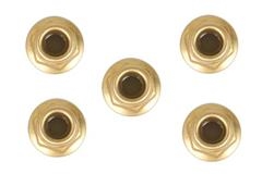 Tamiya 4mm Anodized Aluminum Flange Lock Nuts Gold 5pcs 53161
