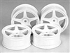 Tamiya Medium Narrow White 5-Spoke Wheels Â± 0 Offset 53471