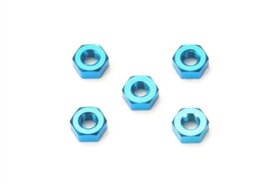 Tamiya 3mm Aluminum Nut Blue 5pcs 54411