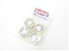 Tamiya Medium Narrow 10-Spoke Wheels White & Gold Rims Â± 0 Offset 4pcs 84254