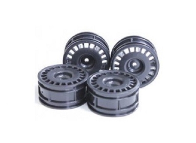 Tamiya Black Rally Dish Wheel 4pcs 26mm Width + 2 Offset 84272