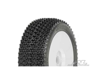 PRO-LINE Caliber M3 Soft Off-Road 1:8 Buggy Tires Mounted on V2 White Wheels 2pcs 9030-32