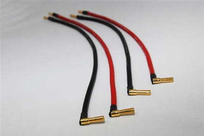 Silicon Power Cable Set for DC Input and Output (10AWG/25cmÃ—2pcsãƒ»30cmÃ—2pcs)/Ï†4mm Gold Plug