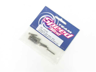 SPEEDMIND Titanium Cap-Head Hex-Socket Screws 4-40x3/4" 10pcs HC-4340