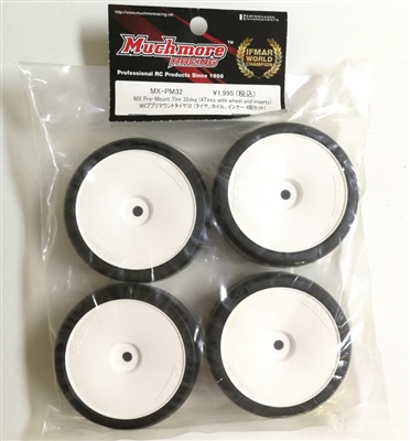 MuchMore Racing MX Pre-Mount Tire 32deg (4 Tires with Inserts not glue) MX-PM32