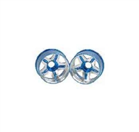 3Racing Aluminum Front Rim 5 Spoke 2 Tones + 3 Offset Light Blue Color for Mini-Z Chassis MR02-FP30/LB