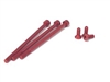 ORCA NON-MAGNETIC 7075 ALUMINUM MOTOR SCREW SET RED FOR BLITREME/RT/RT-S