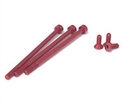 ORCA NON-MAGNETIC 7075 ALUMINUM MOTOR SCREW SET RED FOR BLITREME/RT/RT-S