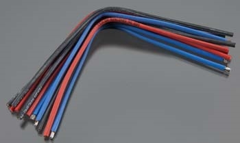 TEAM TEKIN 14awg Silicon Power Wire 12pcs 7" Red Black Blue