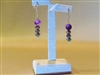 Purple raindrops - earrings