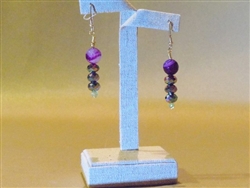 Purple raindrops - earrings