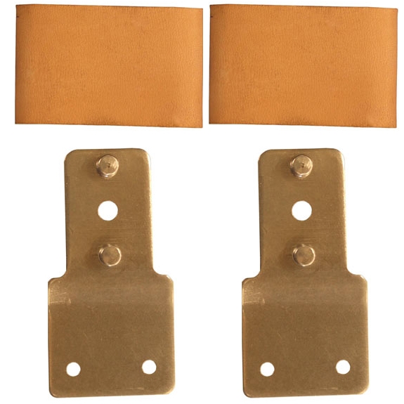 Leather Covered Blevins Buckles - Pair