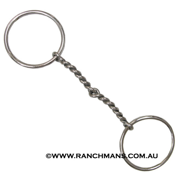 Ranchmans Stainless Steel Twisted Wire Snaffle