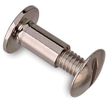 Nickel Plated Chicago Screw - 3/8"