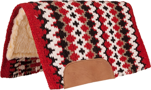 Mustang® Heavy Weight Navajo Fleece Show Pad - Red & Black