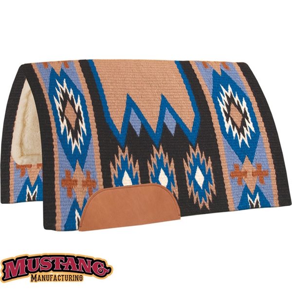 Mustang® Laredo Show Saddle Pad - Black & Blue