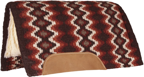 Mustang® Mohair Woven Navajo Show Saddle Pad - Brown, Tan & Rust