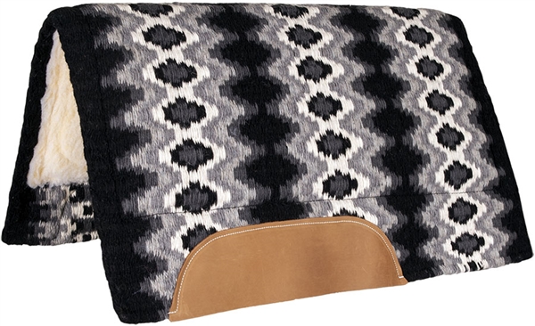 Mustang® Mohair Woven Navajo Show Saddle Pad - Black,White & Grey