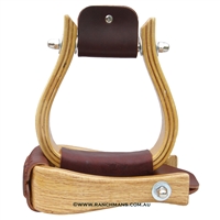 Ranchman's Oak Wood Bell Stirrups