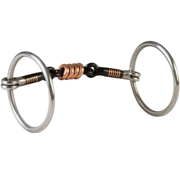 Ranchmans Dogbone Roller Loose Ring Snaffle Bit