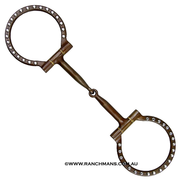 Ranchmans Antique Brown Dee Snaffle w/Dots