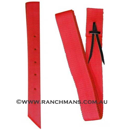 Ranchman's Red Nylon Latigo & Off Billet Set