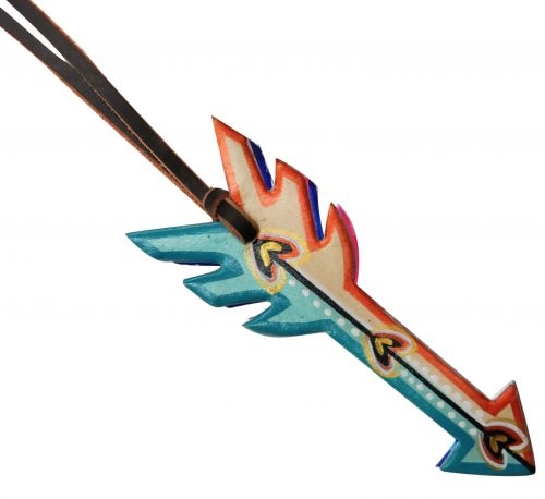 Showman® Tie On Teal & Copper Painted Saddle Arrow