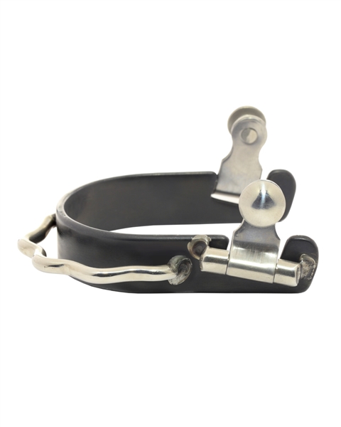 Ranchman's Ladies Black Satin Bumper Spurs