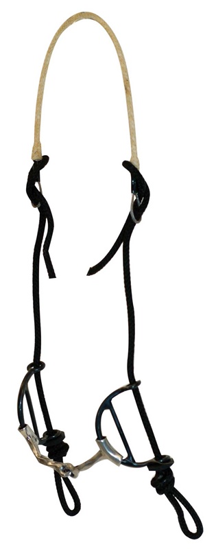 Black Satin Square Twist Sliding Gag Bridle