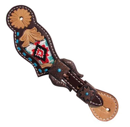 Showman® Youth Navajo Beaded Spur Straps