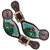 Showman® Ladies Cactus & 3D Flower Spur Straps