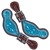 Showman® Ladies Spur Straps w/Teal Acid Wash Overlay