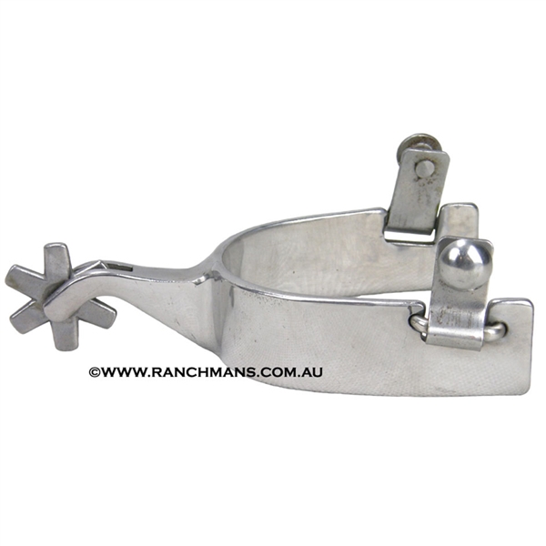 Ranchmans Mens Polished Steel Cutting Spurs