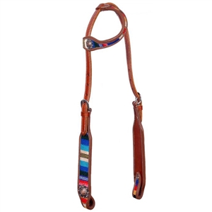 Showman® Serape Inlay Sliding Ear Headstall