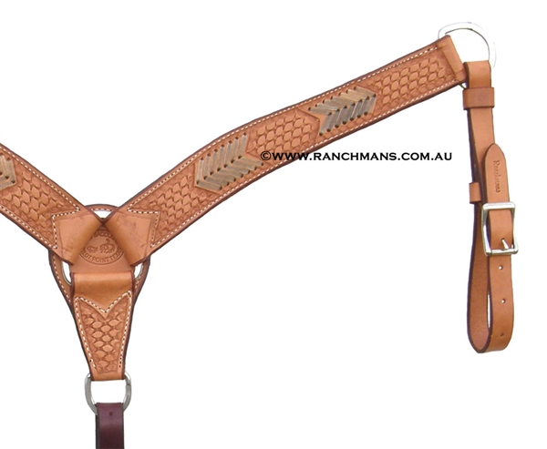 SRS® Contoured Basket Stamp Team Roper Breast Collar