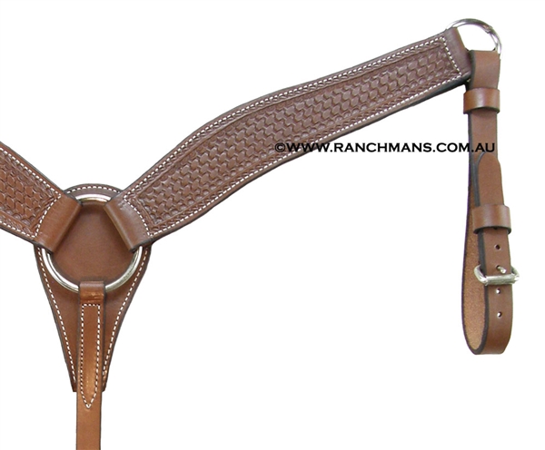 SRS 2 1/2" Contoured Breast Collar - Rope Border