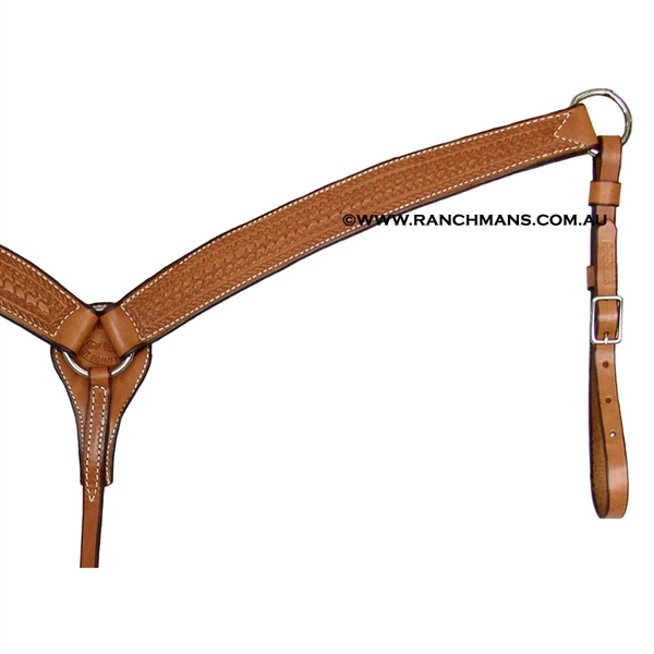 SRS Tooled Cutter Breastcollar - Rope Border