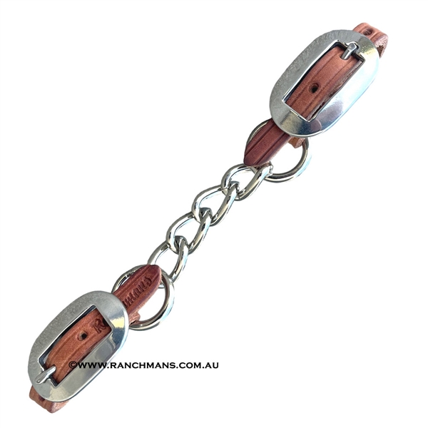 Ranchman's Big Link Curb Chain-Harness Leather